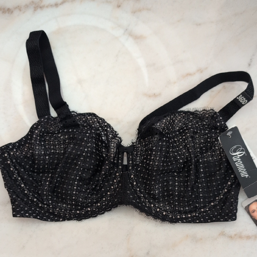 Paramour Elegant Black Lace Mesh Bra